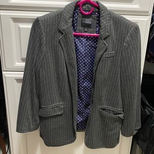 Grey Pinstripe Blazer